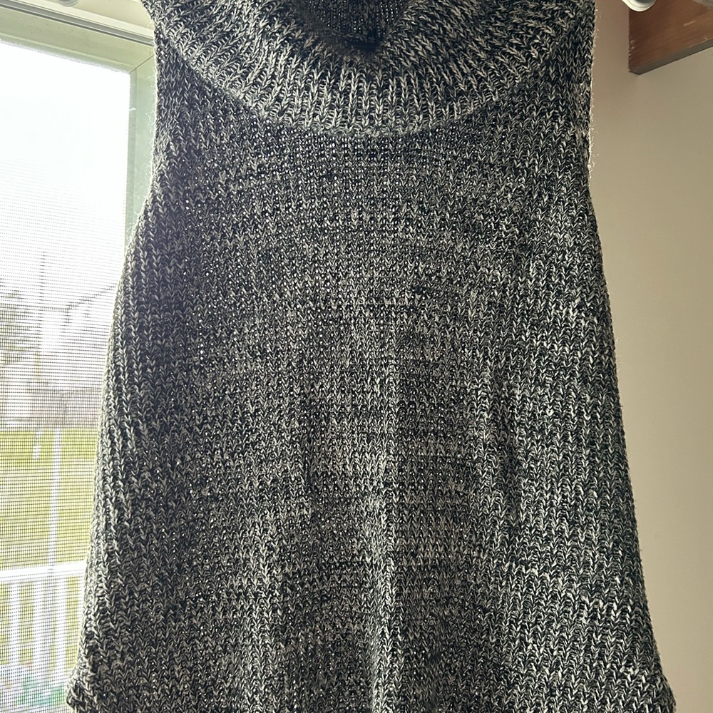 Women's Gray Cowl Neck Sweater